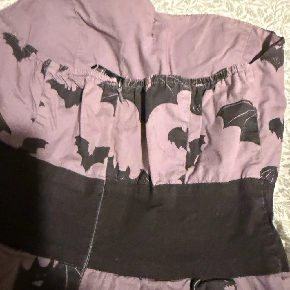 Sourpuss Purple Bat Print Dress - Picture 4 of 4